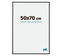 yd. Your Decoration - Cadre 50x70 cm - Noir Mat - Cadres Photos en Aluminium Avec Verre acrylique - Anti-Reflet - Cadre 50x70 - Kent