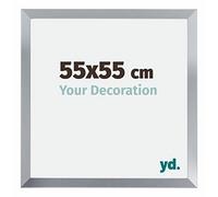 Your Decoration - 55x55 cm - Cadres Photo en MDF Avec Verre Plexiglas - Anti-Reflet - Excellente Qualité - Argent - Cadre Decoration Murale - Catania, Argent