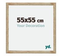 yd. Your Decoration - Cadre 55x55 cm - Cadres Photo en MDF Avec Verre acrylique - Anti-Reflet - Or - Cadre Decoration Murale - Catania