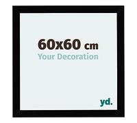 Your Decoration - 60x60 cm - Cadres Photo en MDF Avec Verre Plexiglas - Anti-Reflet - Excellente Qualité - Noir Brillant - Cadre Decoration Murale - Mura, Noir Brillant G