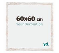 Your Decoration - 60x60 cm - Cadres Photo en MDF Avec Verre Plexiglas - Anti-Reflet - Excellente Qualité - White Wash - Cadre Decoration Murale - Catania, White Wash