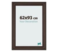 yd. Your Decoration - Cadre 62x93 cm - Chene Fonce - Cadres Photo en MDF Avec Verre acrylique - Anti-Reflet - Cadre 62x93 - Lazio