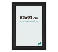 yd. Your Decoration - Cadre 62x93 cm - Noir Grain de Bois - Cadres Photo en MDF Avec Verre acrylique - Anti-Reflet - Cadre 62x93 - Lazio
