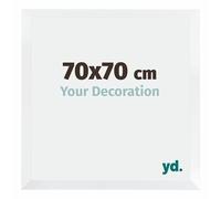 yd. Your Decoration - Cadre 70x70 cm - Cadres Photo en MDF Avec Verre acrylique - Anti-Reflet - Blanc Mat - Cadre Decoration Murale - Catania