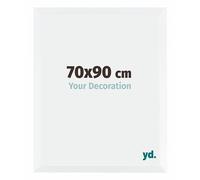 yd. Your Decoration - Cadre 70x90 cm - Cadres Photo en MDF Avec Verre acrylique - Anti-Reflet - Blanc Mat - Cadre Decoration Murale - Catania