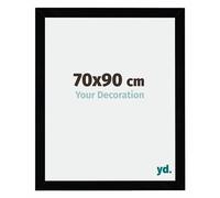 yd. Your Decoration - Cadre 70x90 cm - Noir Brillant - Cadres Photo en MDF Avec Verre acrylique - Anti-Reflet - Cadre 70x90 - Mura