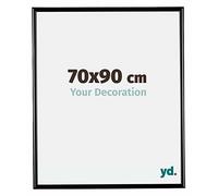 yd. Your Decoration - Cadre 70x90 cm - Noir Brillant - Cadres Photos en Plastique Avec Verre acrylique - Anti-Reflet - Cadre 70x90 - Bordeaux