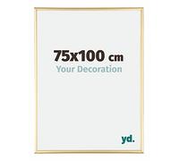 yd. Your Decoration - Cadre 75x100 cm - Or - Cadres Photos en Aluminium Avec Verre acrylique - Anti-Reflet - Cadre 75x100 - Kent