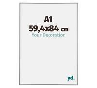 yd. Your Decoration - Cadre A1 59.4x84 cm - Platine - Cadres Photos en Aluminium Avec Verre acrylique - Anti-Reflet - Cadre A1 59.4x84 - Kent
