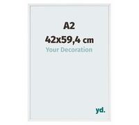 Your Decoration - A2 42x59,4 cm - Cadres Photos en Aluminium Avec Verre Plexiglas - Excellente Qualité - Blanc Brillant - Cadre Decoration Murale - Aurora, Blanc Brillant G