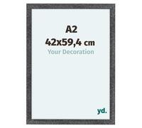 yd. Your Decoration - Cadre A2 42x59.4 cm - Gris Patine - Cadres Photo en MDF Avec Verre acrylique - Anti-Reflet - Cadre Gris Patine - Como
