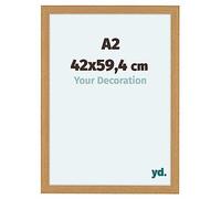 yd. Your Decoration - Cadre A2 42x59.4 cm - Hetre - Cadres Photo en MDF Avec Verre acrylique - Anti-Reflet - Cadre Hetre - Como