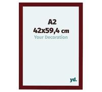 yd. Your Decoration - Cadre A2 42x59.4 cm - Vin Rouge Patine - Cadres Photo en MDF Avec Verre acrylique - Anti-Reflet - Cadre Vin Rouge Patine - Como