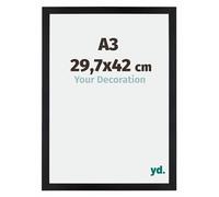 yd. Your Decoration - Cadre A3 29.7x42 cm - Noir Mat - Cadres Photo en MDF Avec Verre acrylique - Anti-Reflet - Cadre A3 29.7x42 - Mura