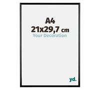yd. Your Decoration - Cadre A4 21x29.7 cm - Noir Brillant - Cadres Photos en Plastique Avec Verre acrylique - Anti-Reflet - Cadre A4 21x29.7 - Bordeaux
