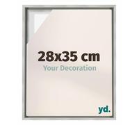 yd. Your Decoration - Cadre flottant 28x35 - Argent Mat - Cadre en caisse américaine pour toile sur chassis - MDF - Lyon