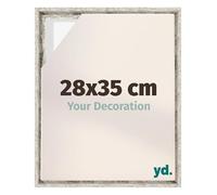 yd. Your Decoration - Cadre flottant 28x35 - Blanc Vintage - Cadre en caisse américaine pour toile sur chassis - MDF - Lyon