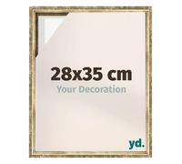 yd. Your Decoration - Cadre flottant 28x35 - Or Antique - Cadre en caisse américaine pour toile sur chassis - MDF - Lyon