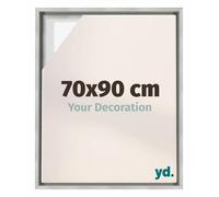 yd. Your Decoration - Cadre flottant 70x90 - Argent Mat - Cadre en caisse américaine pour toile sur chassis - MDF - Lyon