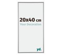 yd. Your Decoration - Cadre Photo 20x40 cm - Argent Brillant - Cadre Photo en Plastique Avec Verre acrylique - Anti-Reflet - Cadre 20x40 - Annecy