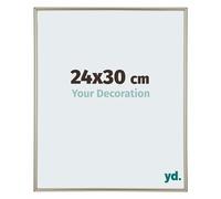 yd. Your Decoration - Cadre Photo 24x30 cm - Champagne - Cadre Photo en Plastique Avec Verre acrylique - Anti-Reflet - Cadre 24x30 - Annecy