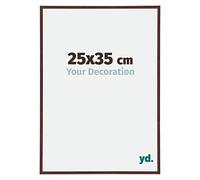 yd. Your Decoration - Cadre Photo 25x35 cm - Brun - Cadre Photo en Plastique Avec Verre acrylique - Anti-Reflet - Cadre 25x35 - Annecy