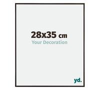 yd. Your Decoration - Cadre photo 28x35 cm - Anthracite - Cadre Photo en Plastique Avec Verre acrylique - Anti-Reflet - Cadre 28x35 - Evry
