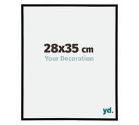 Your Decoration - 28,00x35,00 cm - Cadres Photos en Plastique Avec Verre Plexiglas - Excellente Qualité -Noir Très Brillant - Plaque de Verre Résistant Aux UV - Anti-Reflet - Cadre Decoration Murale -