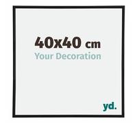 yd. Your Decoration - Cadre Photo 40x40 cm - Noir Mat - Cadre Photo en Plastique Avec Verre acrylique - Anti-Reflet - Cadre 40x40 - Annecy