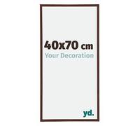 yd. Your Decoration - Cadre Photo 40x70 cm - Brun - Cadre Photo en Plastique Avec Verre acrylique - Anti-Reflet - Cadre 40x70 - Annecy
