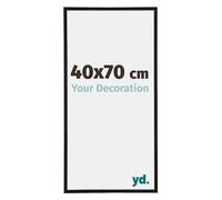 yd. Your Decoration - Cadre Photo 40x70 cm - Noir Mat - Cadre Photo en Plastique Avec Verre acrylique - Anti-Reflet - Cadre 40x70 - Annecy