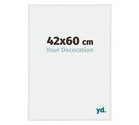 yd. Your Decoration - Cadre Photo 42x60 cm - Blanc Brillant - Cadre Photo en Plastique Avec Verre acrylique - Anti-Reflet - Cadre 42x60 - Annecy