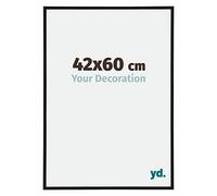 yd. Your Decoration - Cadre Photo 42x60 cm - Noir Mat - Cadre Photo en Plastique Avec Verre acrylique - Anti-Reflet - Cadre 42x60 - Annecy