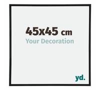 yd. Your Decoration - Cadre Photo 45x45 cm - Noir Mat - Cadre Photo en Plastique Avec Verre acrylique - Anti-Reflet - Cadre 45x45 - Annecy