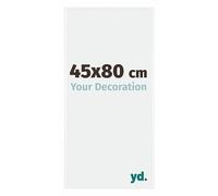 yd. Your Decoration - Cadre photo 45x80 cm - Blanc Brillant - Cadre Photo en Plastique Avec Verre acrylique - Anti-Reflet - Cadre 45x80 - Evry