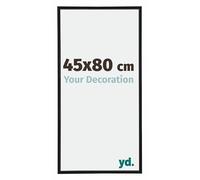 yd. Your Decoration - Cadre Photo 45x80 cm - Noir Mat - Cadre Photo en Plastique Avec Verre acrylique - Anti-Reflet - Cadre 45x80 - Annecy