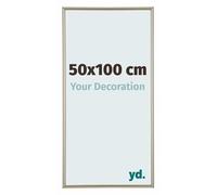 yd. Your Decoration - Cadre Photo 50x100 cm - Champagne - Cadre Photo en Plastique Avec Verre acrylique - Anti-Reflet - Cadre 50x100 - Annecy