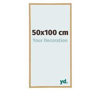 yd. Your Decoration - Cadre Photo 50x100 cm - Hetre Clair - Cadre Photo en Plastique Avec Verre acrylique - Anti-Reflet - Cadre 50x100 - Annecy