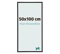 yd. Your Decoration - Cadre Photo 50x100 cm - Noir Mat - Cadre Photo en Plastique Avec Verre acrylique - Anti-Reflet - Cadre 50x100 - Annecy