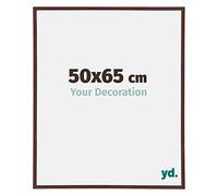 yd. Your Decoration - Cadre Photo 50x65 cm - Brun - Cadre Photo en Plastique Avec Verre acrylique - Anti-Reflet - Cadre 50x65 - Annecy