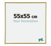 yd. Your Decoration - Cadre Photo 55x55 cm - Or - Cadre Photo en Plastique Avec Verre acrylique - Anti-Reflet - Cadre 55x55 - Annecy