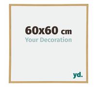 yd. Your Decoration - Cadre Photo 60x60 cm - Hêtre Clair - Cadre Photo en Plastique Avec Verre acrylique - Anti-Reflet - Cadre 60x60 - Annecy