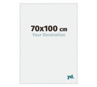 yd. Your Decoration - Cadre Photo 70x100 cm - Blanc Brillant - Cadre Photo en Plastique Avec Verre acrylique - Anti-Reflet - Cadre 70x100 - Annecy