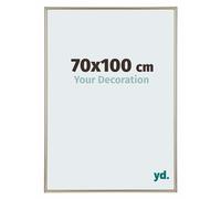 yd. Your Decoration - Cadre Photo 70x100 cm - Champagne - Cadre Photo en Plastique Avec Verre acrylique - Anti-Reflet - Cadre 70x100 - Annecy