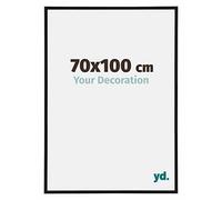 yd. Your Decoration - Cadre Photo 70x100 cm - Noir Mat - Cadre Photo en Plastique Avec Verre acrylique - Anti-Reflet - Cadre 70x100 - Annecy