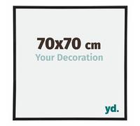 yd. Your Decoration - Cadre Photo 70x70 cm - Noir Mat - Cadre Photo en Plastique Avec Verre acrylique - Anti-Reflet - Cadre 70x70 - Annecy