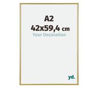 yd. Your Decoration - Cadre Photo A2 42x59.4 cm - Or - Cadre Photo en Plastique Avec Verre acrylique - Anti-Reflet - Cadre A2 42x59.4 - Annecy