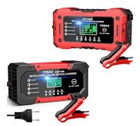 YDBAO Chargeur de Batterie Voiture 12V 10A et 15A LiFePO4 Chargeur Batterie Auto Intelligent avec Mode Réparation pour AGM Gel Wet LiFePO4 Auto Voiture Moto Camion