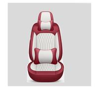 YDCDFVBVGM Avant Arrière Coussins Couvre Housse Siège sur Mesure pour Ford pour Fiesta pour Fusion pour Mondeo pour Taurus pour Mustang pour Territoire pour Kuga pour S-Max(Luxury White Red 5 Seats)