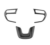 YDCDFVBVGM Couvre Volant Voiture Autocollant Décoration Bouton Panneau Volant Intérieur Voiture ABS pour Jeep pour Compass 2017 2018 2019 2020 Couvre Volant Universelle(Carbon Black)